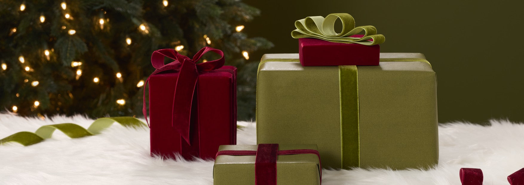  Festive velvet wrapped gifts