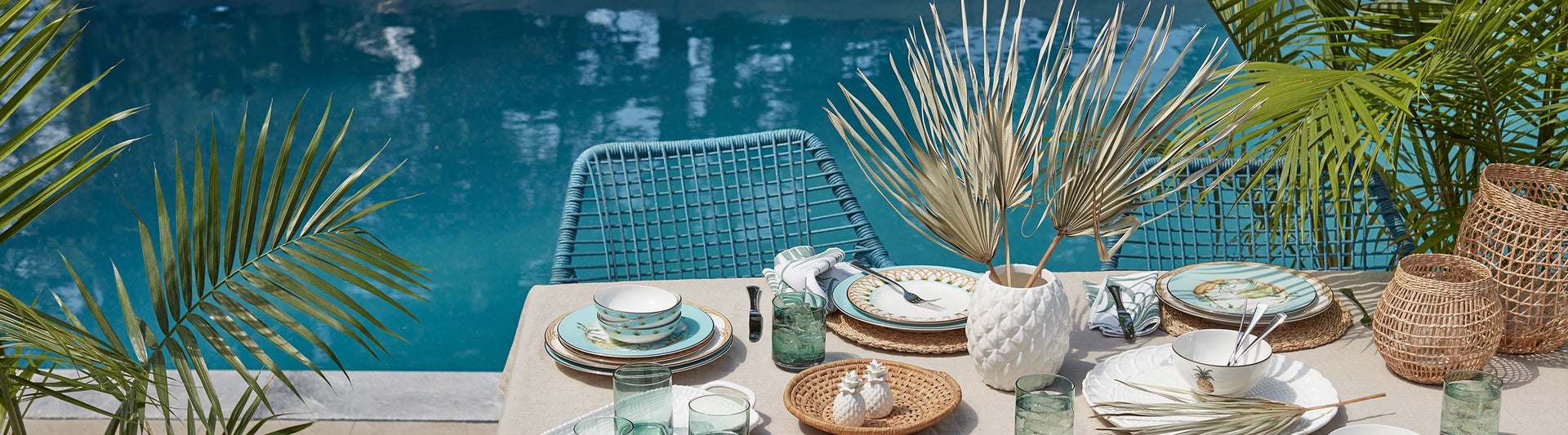 British Colonial Dinnerware and Tuscany Classics Stackable Green Glassware