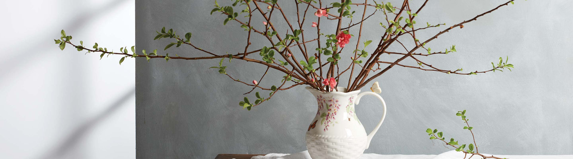 Butterfly Meadow Vase with flowers