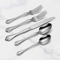 Boutonniere flatware on marble background