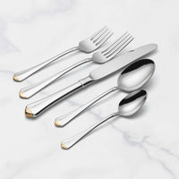 Juilliard flatware on marble background