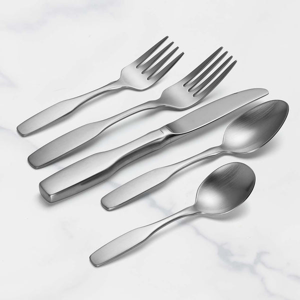 Paul Revere flatware set on marble background