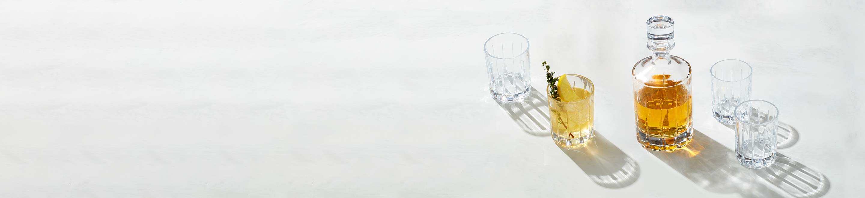 whiskey decanter and glasses