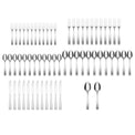 Madison Satin 62-Piece Flatware Set with Wood Tray