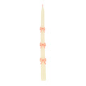 Pink Bow Taper Candles, Set of 2