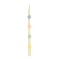 Pastel Flowers Taper Candles, Set of 2