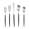 Evora Satin POM Black 20-Piece Flatware Set