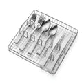 Mena Frost 40-Piece Flatware Set with Chrome Caddy