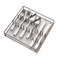 Waylen 40-Piece Flatware Set with Rustic Caddy