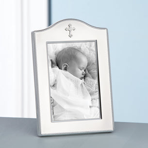 Abbey Cross Silverplate 4x6 Photo Frame