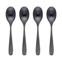 Eliana Black Satin Dinner Spoons, Set of 4