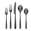 Rise Black Satin 20-Piece Flatware Set