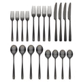 Rise Black Satin 20-Piece Flatware Set