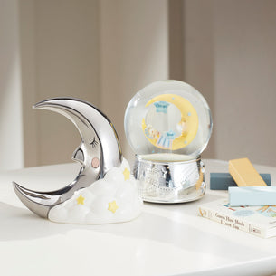 Sweet Dreams Silverplate Musical Snow Globe