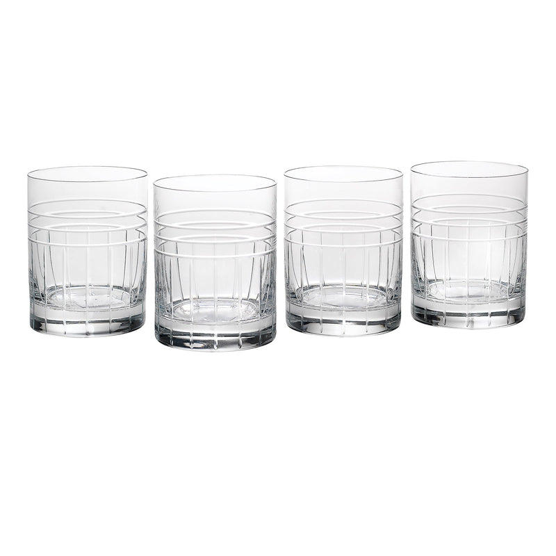 Tempo Crystal Double Old-Fashioned Glasses, Set of 4