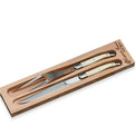 Carving Set Ivory with Wood Tray