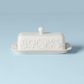 Opal Innocence Carved Butter Dish