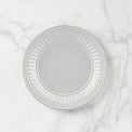 French Perle Groove Dove Dessert Plate