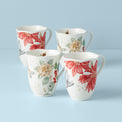 Butterfly Meadow Holiday Mugs, Set of 4