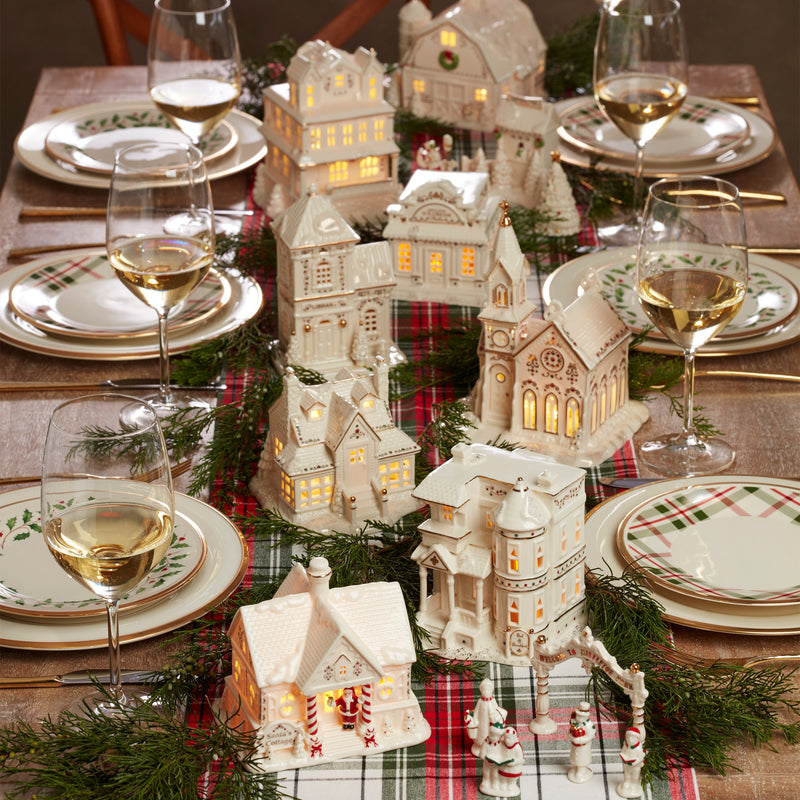 Mistletoe Park Victorian House Lit Figurine