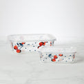 Vintage Cherry Dot 2-Piece Rectangular Storage Set