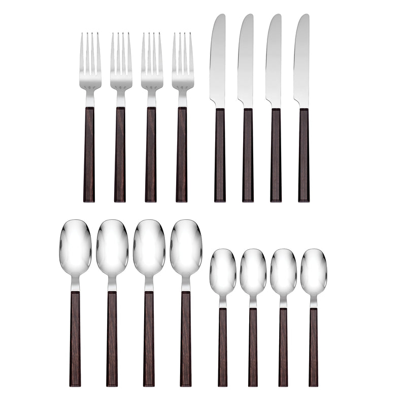 Henley Brown 16-Piece Flatware Set