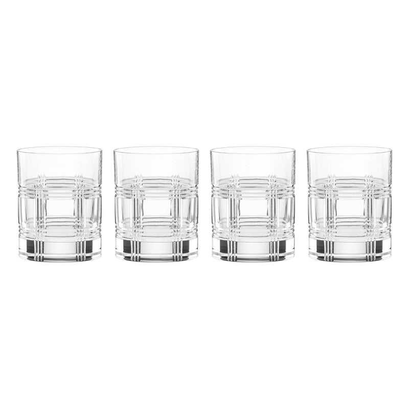 Hudson Crystal Double Old-Fashioned Glasses, Set of 4