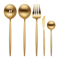 Zephyr Gold Satin 45-Piece Flatware Set