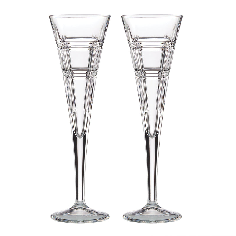 Hudson Crystal Toasting Flutes, Set of 2