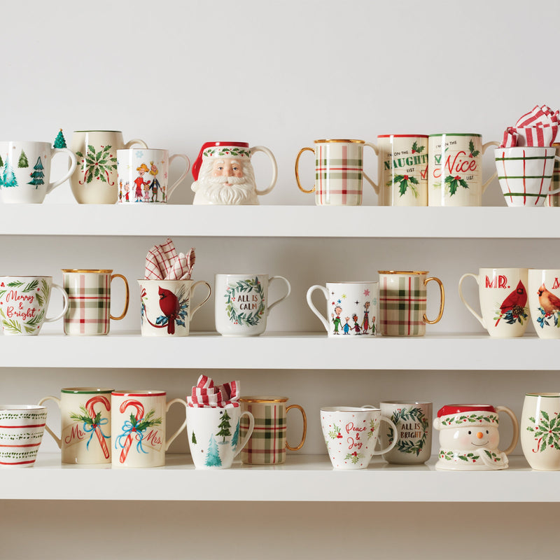 Balsam Lane Mugs, Set of 4