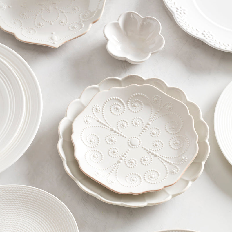French Perle Scallop White Mini Dish