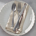 French Perle Scallop Vintage 65-Piece Flatware Set