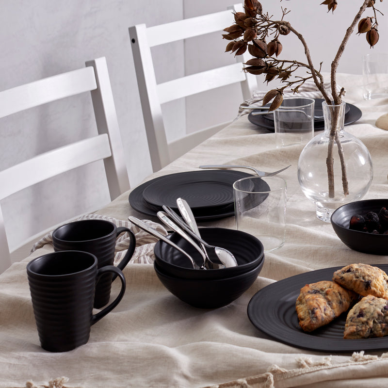 Ridge Black Salad Plate