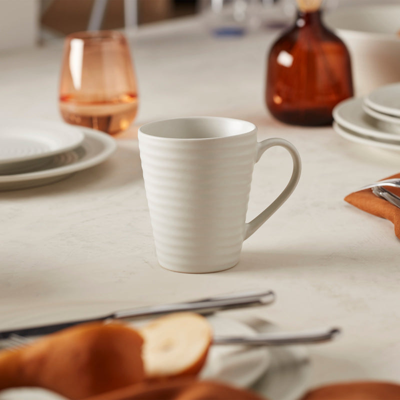 Ridge White Mugs, Set of 4