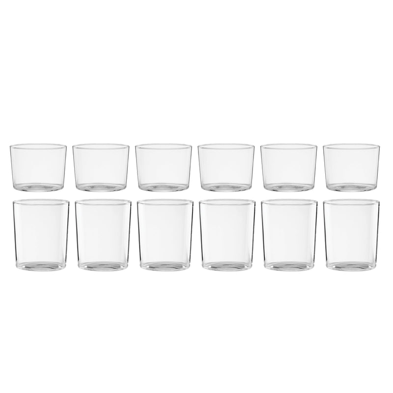 Stackables Clear Short & Tall Glasses 12-Piece Set