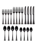Portola Black Satin 20-Piece Flatware Set