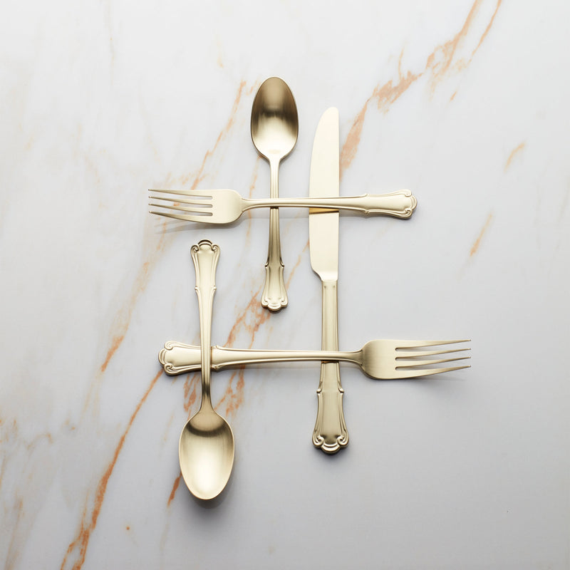 James Street Champagne Satin 20-Piece Flatware Set