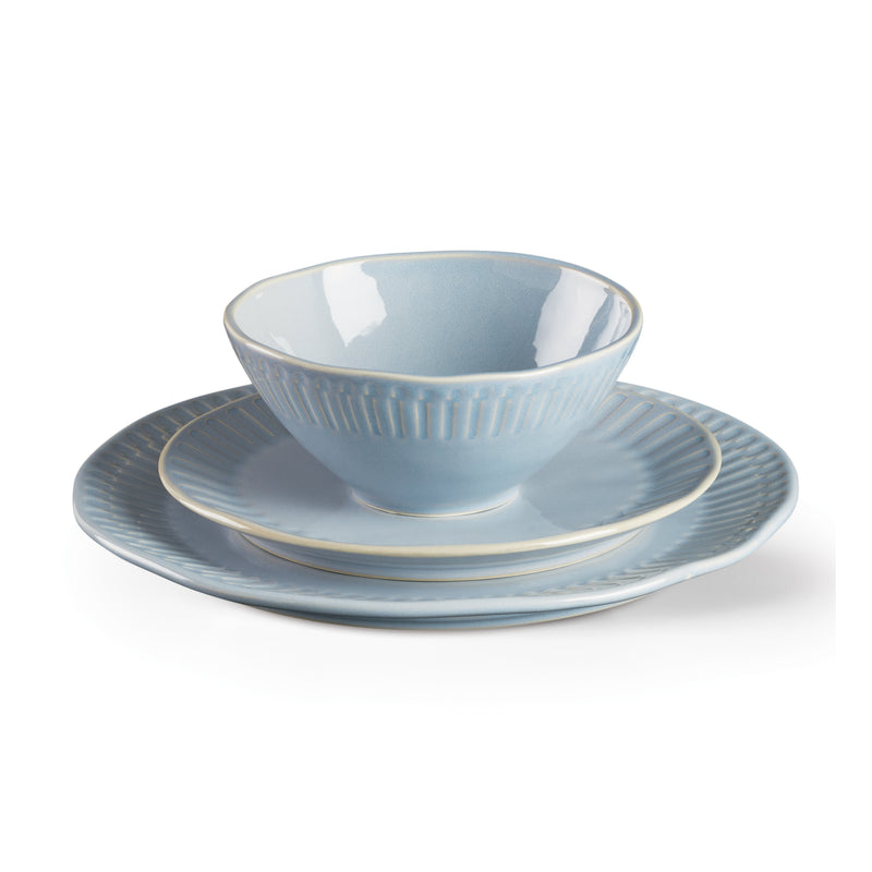 Artisanal Stripe Blue 12 Piece Dinnerware Set