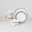 Artisanal Stripe 12 Piece Dinnerware Set