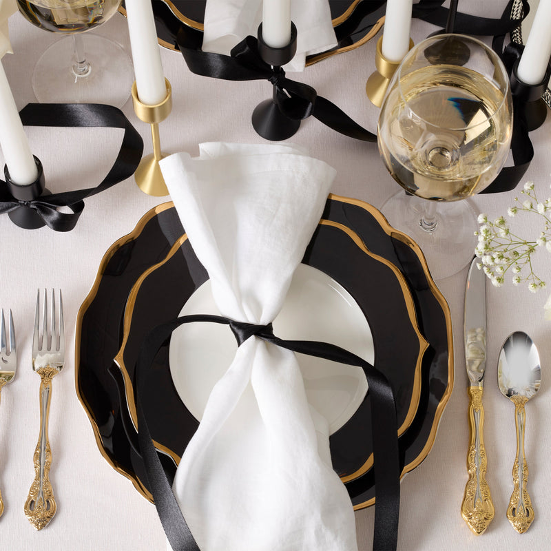 Contempo Luxe Black Dinner Plates, Set of 4