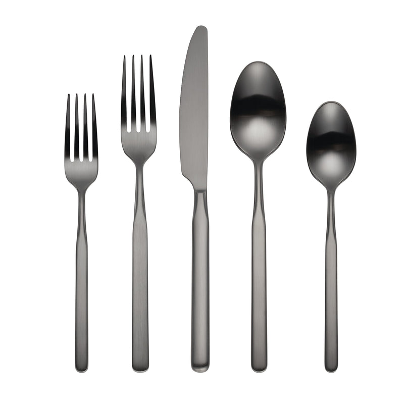 Mercer Gunmetal 5-Piece Place Setting