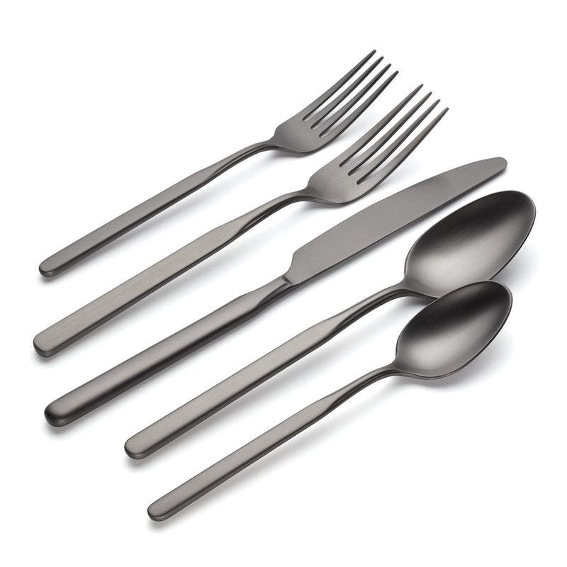 Mercer Gunmetal 5-Piece Place Setting