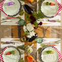 Butterfly Meadow Floral Green Accent Plates, Set of 4