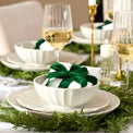 French Perle Scallop White 12-Piece Dinnerware Set