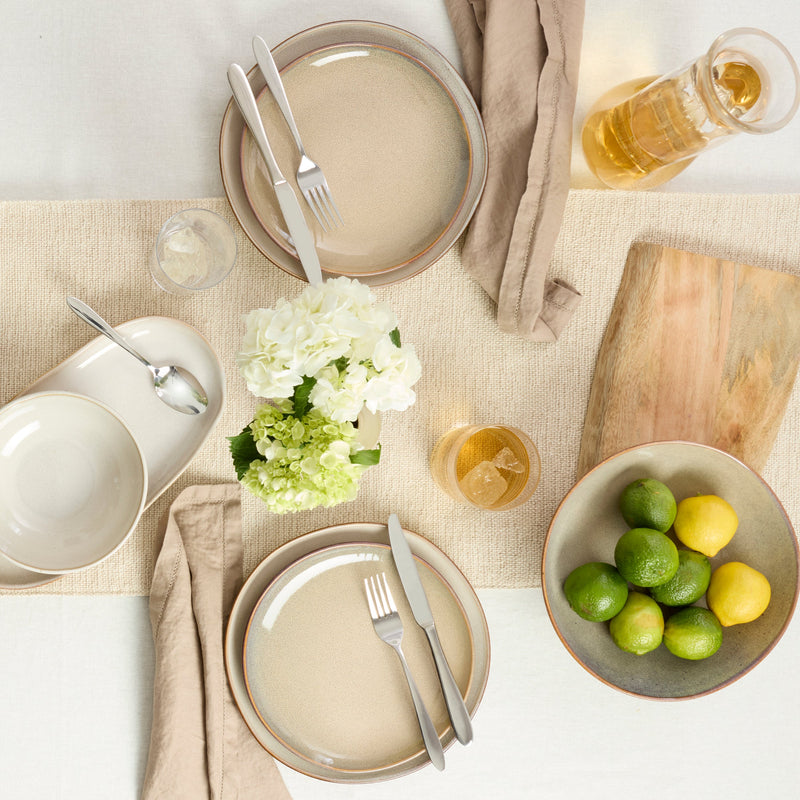 Organic Shades Oatmeal 12-Piece Dinnerware Set