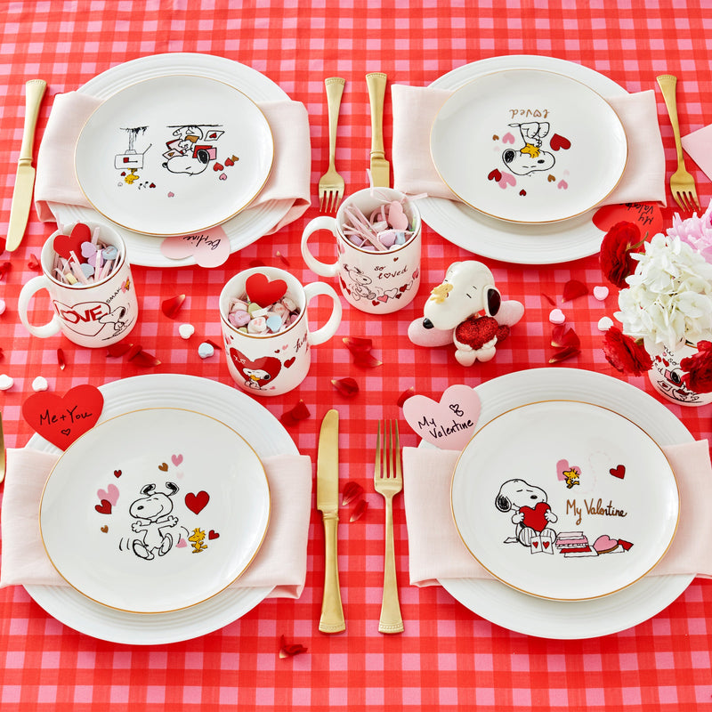 Snoopy Valentine's Day Mugs, Set of 4