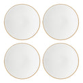 Trianna White Coupe Salad Plates, Set of 4