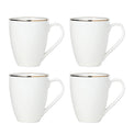 Trianna White Mugs, Set of 4