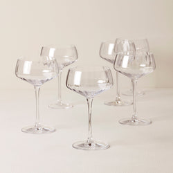 Tuscany Classics Angled Optic Coupe Glasses, Set of 6