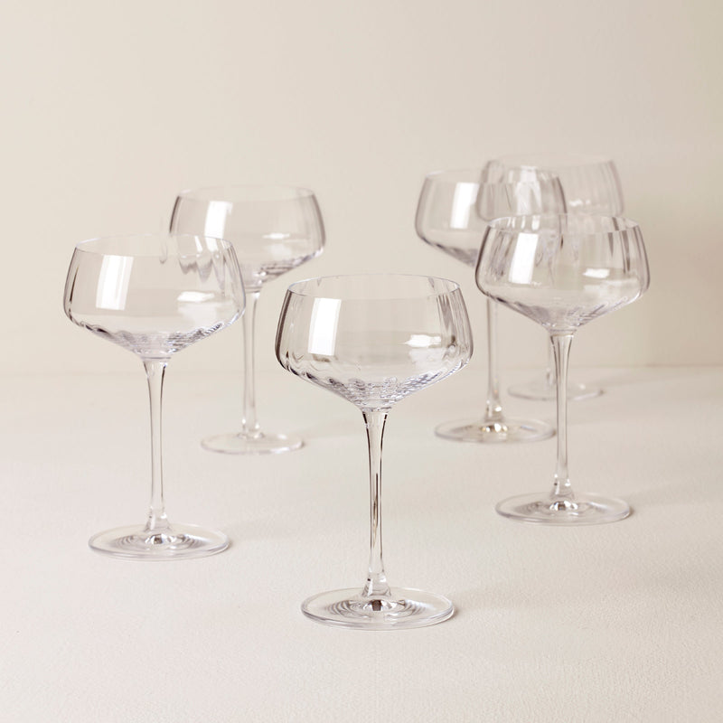 Tuscany Classics Angled Optic Coupe Glasses, Set of 6